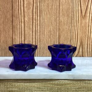 Vintage Studio Nova Cobalt Blue Votive Candle Holders Made in Japan